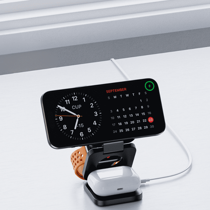 ワイヤレス充電スタンド (iPhone/Apple Watch/AirPods対応) NukuNuku