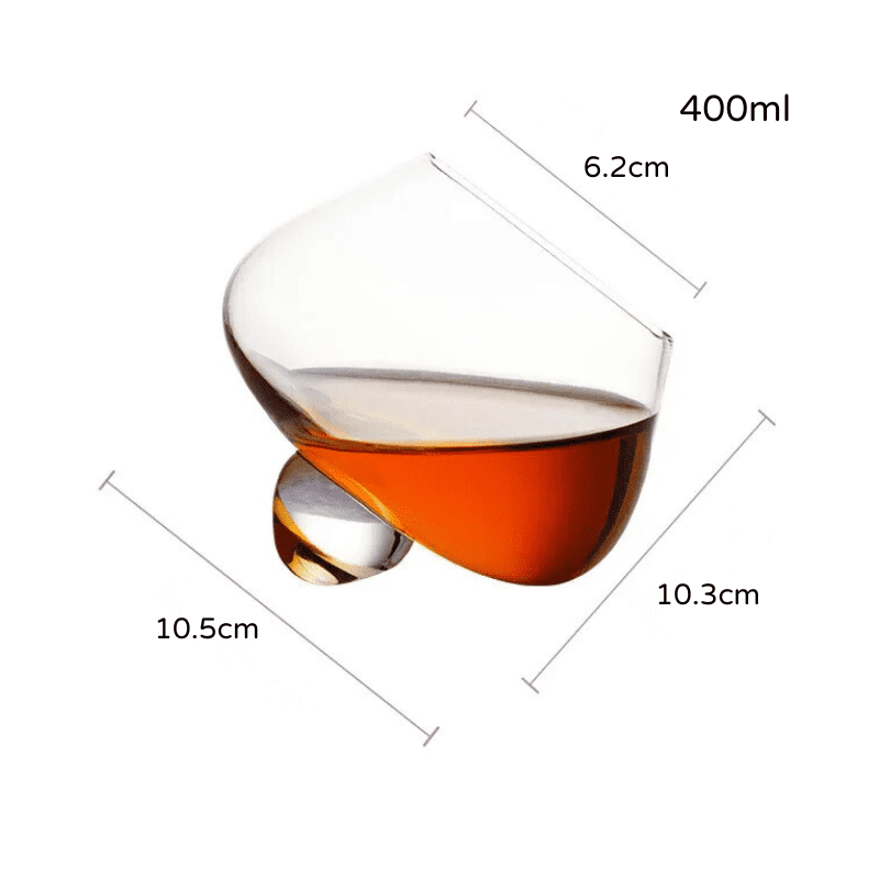 クリスタルウイスキーグラス 回転ボトムデザイン ホームバー用 NukuNuku