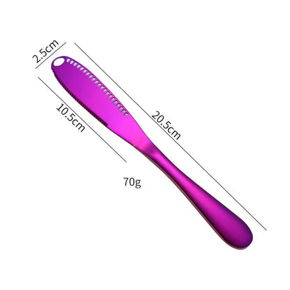 ステンレス製バター＆波刃ナイフ スパチュラ NukuNuku