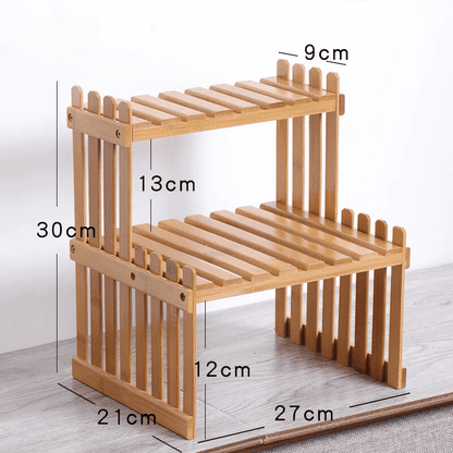 木製プランタースタンド 多用途ラック NukuNuku