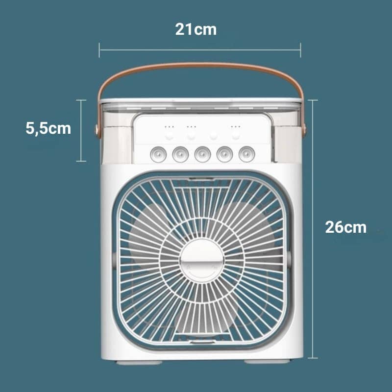 ミニエアコン＆デスクファン加湿器 NukuNuku [Casa - Climatização - Ventilador] - Mini Ar Condicionado Ventilador de Mesa Umidificador NukuNuku 