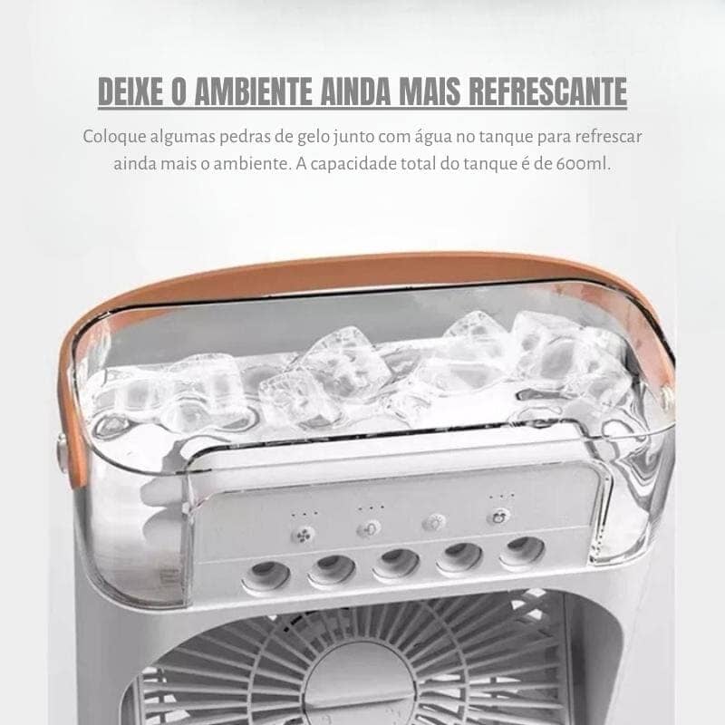 ミニエアコン＆デスクファン加湿器 NukuNuku [Casa - Climatização - Ventilador] - Mini Ar Condicionado Ventilador de Mesa Umidificador NukuNuku 