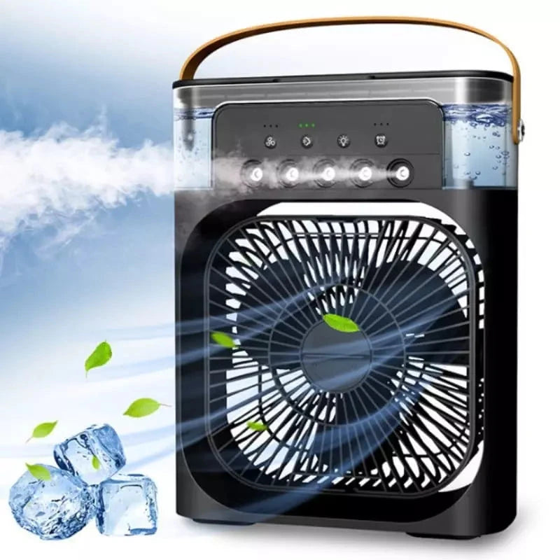 ミニエアコン＆デスクファン加湿器 NukuNuku [Casa - Climatização - Ventilador] - Mini Ar Condicionado Ventilador de Mesa Umidificador NukuNuku ブラック 