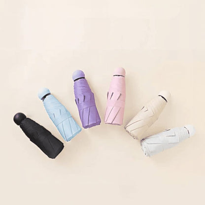 ミニポケット耐風UV保護折りたたみ傘 NukuNuku [Moda - Acessórios - Guarda-chuva] - Guarda-chuva Mini Pocket Resistente Proteção UV NukuNuku 