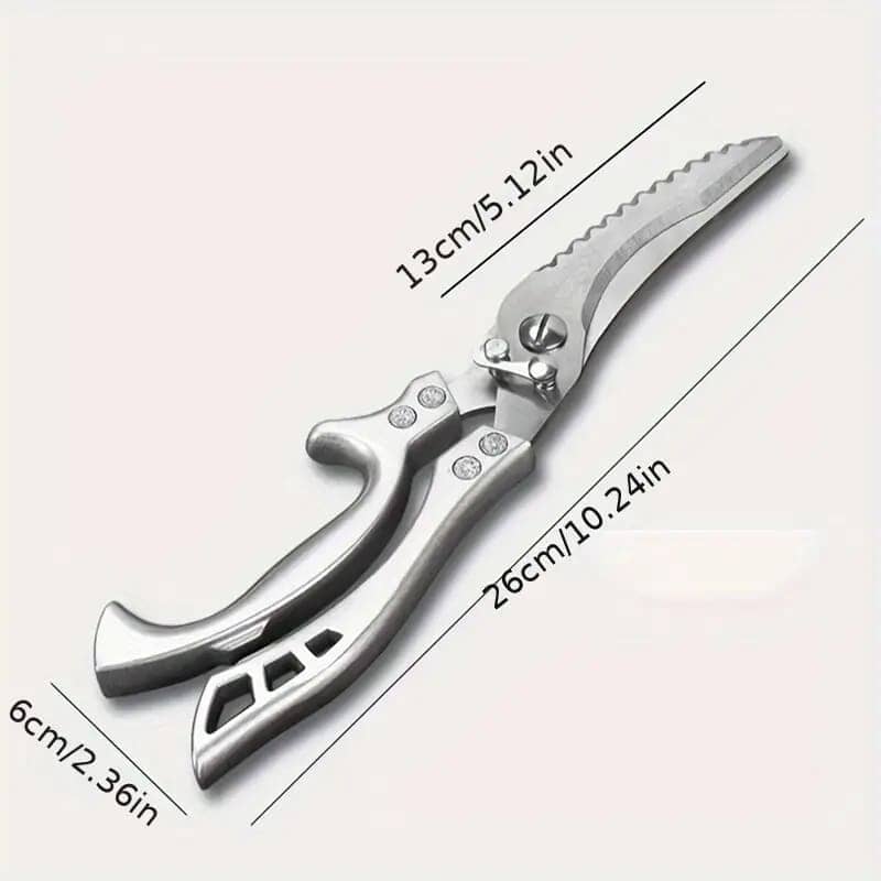 ステンレス多機能キッチンはさみ NukuNuku [Cozinha - Utensílio - Tesoura] - Tesoura de Cozinha Multiuso Inox Corta Tudo NukuNuku 