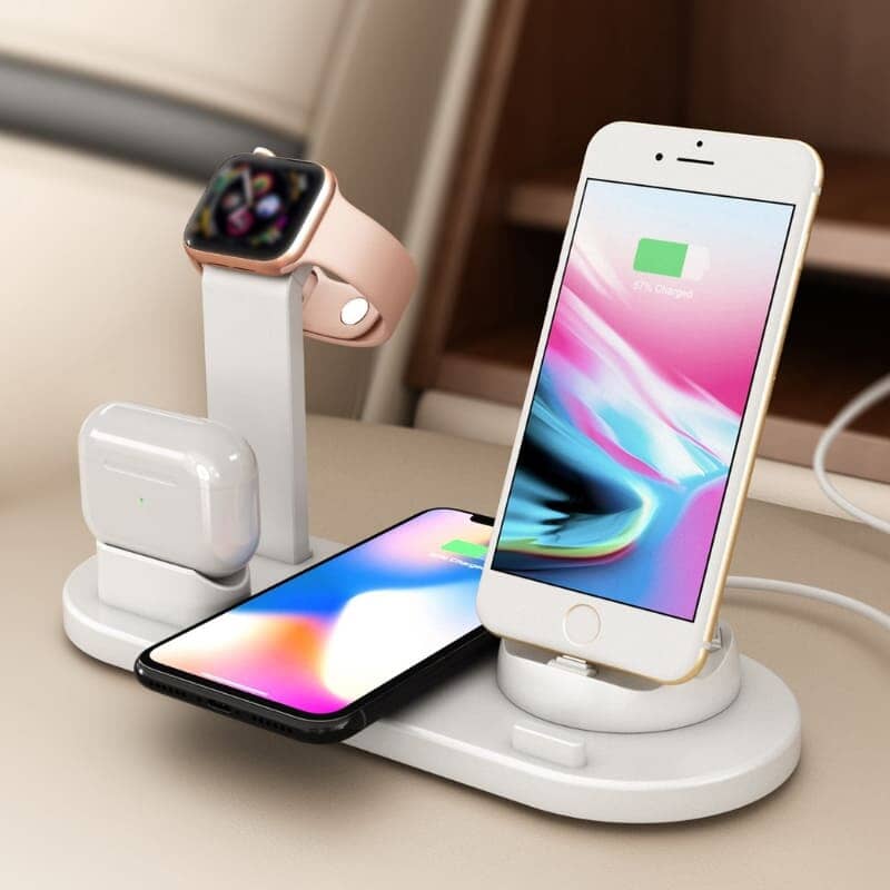 ワイヤレス充電マルチファンクションドック (iPhone/Samsung対応) NukuNuku [Tecnologia - Carregador - Indução] - Carregador por Indução Sem Fio Iphone/Samsung Multifuncional NukuNuku ホワイト 