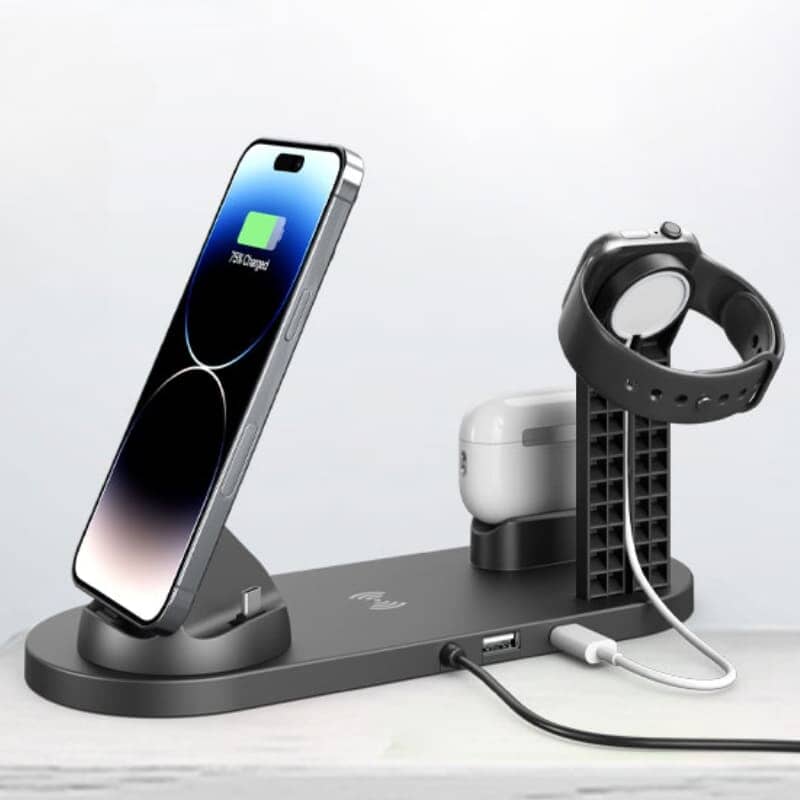 ワイヤレス充電マルチファンクションドック (iPhone/Samsung対応) NukuNuku [Tecnologia - Carregador - Indução] - Carregador por Indução Sem Fio Iphone/Samsung Multifuncional NukuNuku 