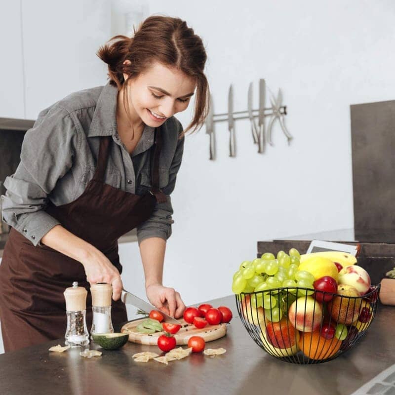 竹製フルーツバスケット＆テーブルデコレーション NukuNuku [Casa - Organização - Fruteira] - Fruteira de Mesa Cesta de Fruta e Decoração de Mesa NukuNuku 